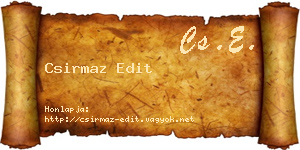 Csirmaz Edit névjegykártya